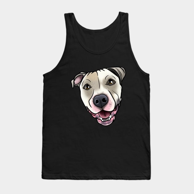 Smiling Pitbull Tank Top by Beauty Immortal